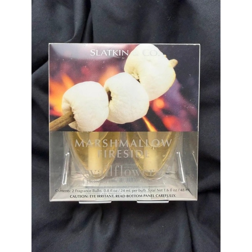 Bath & Body Works Slatkin Marshmallow Fireside Wallflowers 2 Pack NOS HTF